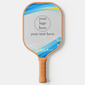 Uw Logo Business Modern professional en tekst Pickleball Paddle (Voorkant)