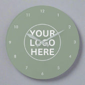 Uw Logo Business Professional Sage Green Grote Klok