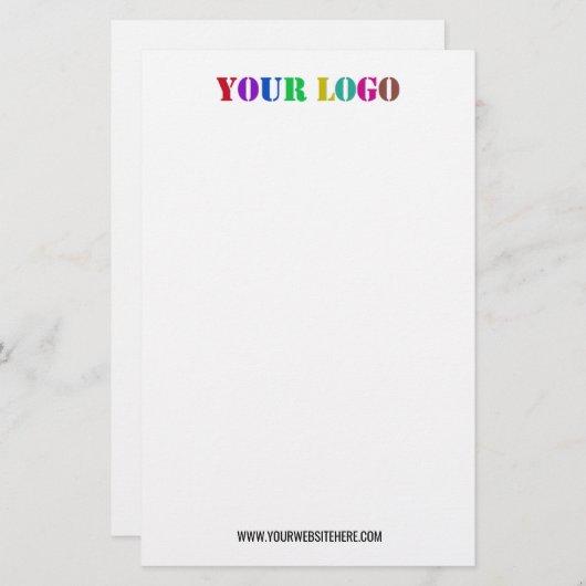 Uw Logo Business Stationery Voorbeeld aangepaste t Briefpapier (Voorkant / Achterkant)