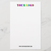 Uw Logo Business Stationery Voorbeeld aangepaste t Briefpapier (Voorkant)