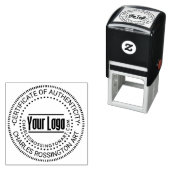 Uw Logo “Certificaat van Echtheid” Naam URL Zelfinktende Stempel (In situ)