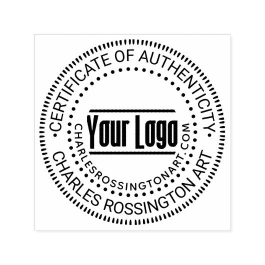 Uw Logo “Certificaat van Echtheid” Naam URL Zelfinktende Stempel (Design)