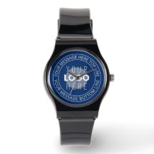 Uw Logo &  circulaire tekst | Marine Blauw