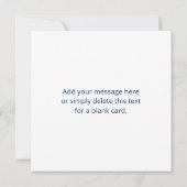 Uw Logo &  circulaire tekst | Marine Blauw Notitiekaartje (Achterkant)