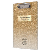 Uw Logo Classic Gold Glitter Ombre Klembord (Links)