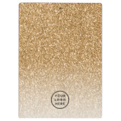 Uw Logo Classic Gold Glitter Ombre Klembord (Achterkant)