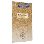 Uw Logo Classic Gold Glitter Ombre Klembord (Rechts)