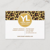 Uw Logo Classic Leopard Print Bracelet Holder Visitekaartje (Achterkant)