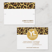 Uw Logo Classic Leopard Print Bracelet Holder Visitekaartje (Voorkant / Achterkant)