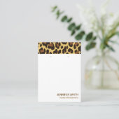 Uw Logo Classic Leopard Print Earring Holger Visitekaartje (Staand voorkant)