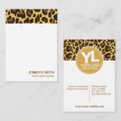 Uw Logo Classic Leopard Print Earring Holger Visitekaartje (Voorkant / Achterkant)