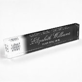 Uw Logo Classy Elegant White ob Black Script Naambordje