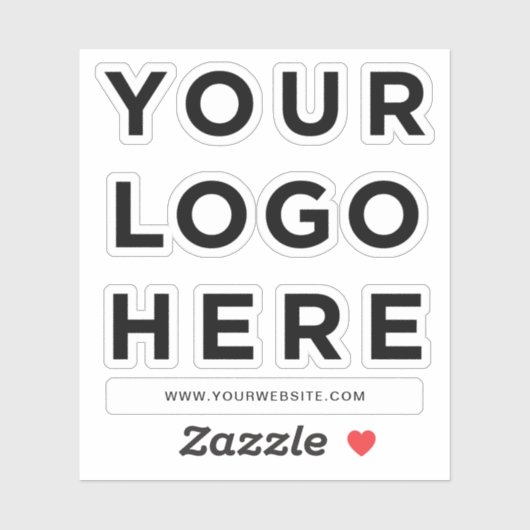 Uw Logo Clear Cut Out Sticker, APARTE LETTERS! Sticker (Vel)