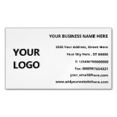 Uw Logo Contactgegevens Visitekaartje Magnet Magnetisch Visitekaartje (Voorkant)