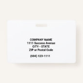 Uw Logo Custom Business Marketing Badge (Achterkant)