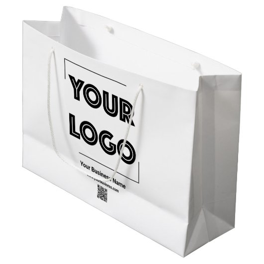 Uw Logo Custom Business Marketing Groot Cadeauzakje (Voorkant Gekanteld)