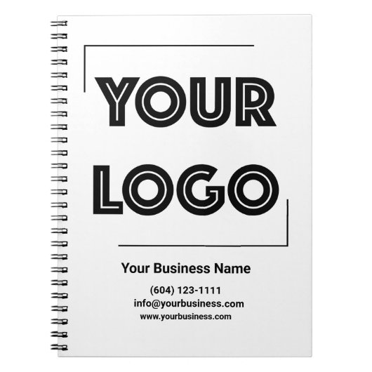 Uw Logo Custom Business Marketing Notitieboek (Voorkant)