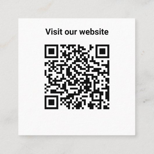 Uw Logo Custom Business Marketing Vierkante Visitekaartje (Achterkant)