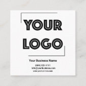 Uw Logo Custom Business Marketing Vierkante Visitekaartje (Voorkant)