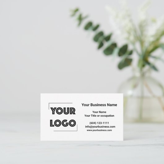 Uw Logo Custom Business Marketing Visitekaartje (Staand voorkant)