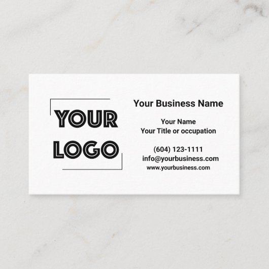 Uw Logo Custom Business Marketing Visitekaartje (Voorkant)