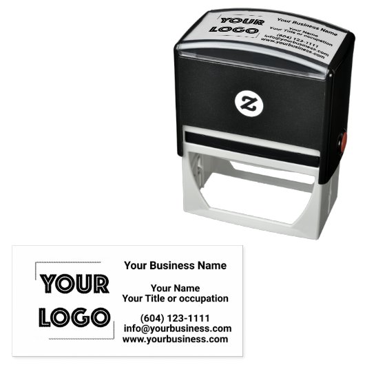 Uw Logo Custom Business Marketing Zelfinktende Stempel (In situ)