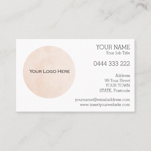 Uw Logo Custom Visitekaartje Front (Voorkant)