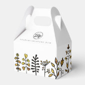 Uw Logo Cute Gold- en Black Floral-merkproduct Bedankdoosjes (Achterkant)