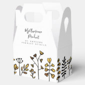 Uw Logo Cute Gold- en Black Floral-merkproduct Bedankdoosjes (Geopend)