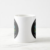 Uw Logo, Dank u, Naam & Website, Zwarte Cirkel Koffiemok (Center)