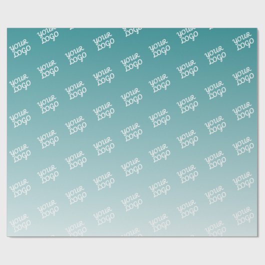 Uw Logo diagonaal betegelde & bewerkbare kleur omb Cadeaupapier (Vlak)