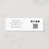 Uw Logo die sociale media QR-code afgeeft Mini Visitekaartje (Achterkant)