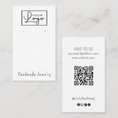 Uw Logo die sociale media QR-codebus ontvangt Visitekaartje (Voorkant / Achterkant)