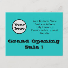 Uw Logo Direct Mail Grand Opening Sale-advertentie Briefkaart