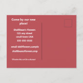 Uw Logo Direct Mail Nieuwe locatie Adverteren Briefkaart (Achterkant)