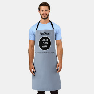 Uw Logo Dusty Blue website Yellow Business Schort