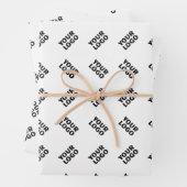 Uw logo | Eenvoudig afwisselend herhalend patroon Inpakpapier Vel (In situ)