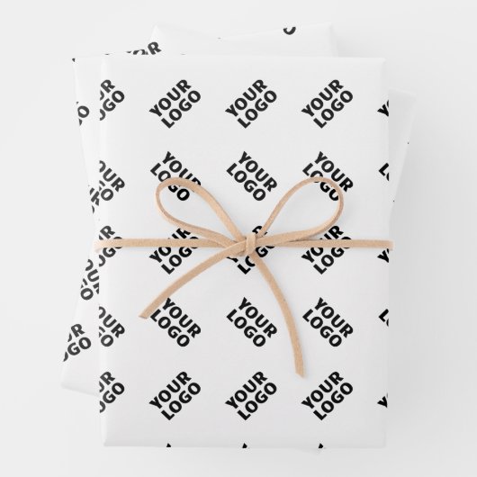 Uw logo | Eenvoudig afwisselend herhalend patroon Inpakpapier Vel (In situ)