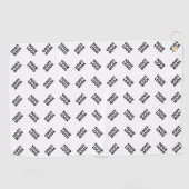 Uw Logo | eenvoudig afwisselend herhalingspatroon Golfhanddoek (Horizontaal)