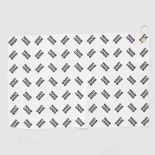 Uw Logo | eenvoudig afwisselend herhalingspatroon Golfhanddoek (Horizontaal)