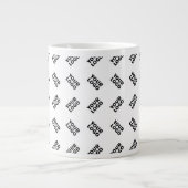 Uw Logo | eenvoudig afwisselend herhalingspatroon Grote Koffiekop (Voorkant)