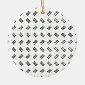 Uw Logo | eenvoudig afwisselend herhalingspatroon Keramisch Ornament (Voorkant)