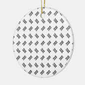 Uw Logo | eenvoudig afwisselend herhalingspatroon Keramisch Ornament (Links)