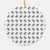 Uw Logo | eenvoudig afwisselend herhalingspatroon Keramisch Ornament (Achterkant)