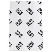 Uw Logo | eenvoudig afwisselend herhalingspatroon Medium Cadeauzakje (Achterkant)