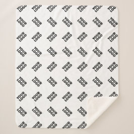 Uw Logo | eenvoudig afwisselend herhalingspatroon Sherpa Deken