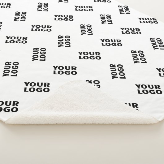 Uw Logo | eenvoudig afwisselend herhalingspatroon Sherpa Deken (3/4)