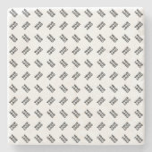 Uw Logo | eenvoudig afwisselend herhalingspatroon Stenen Onderzetter (Voorkant)