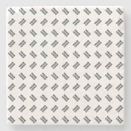 Uw Logo | eenvoudig afwisselend herhalingspatroon Stenen Onderzetter
