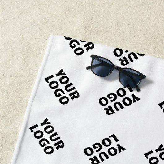 Uw Logo | eenvoudig afwisselend herhalingspatroon Strandlaken (In situ)